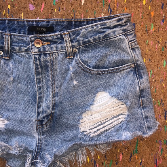 Forever 21 Denim Cutoffs - Picture 5 of 8